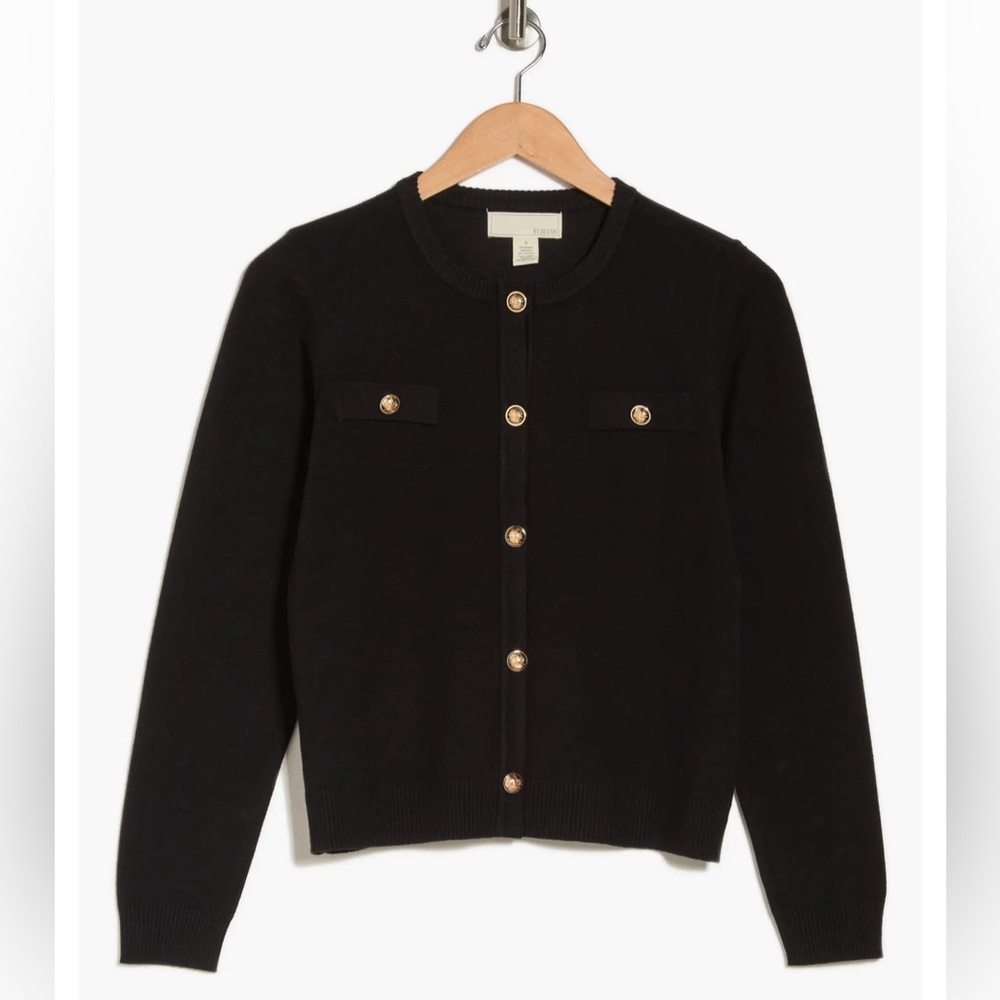 NWT Black Kiera Chest Pocket Cardigan 1X